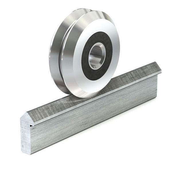 Dual V guide wheel